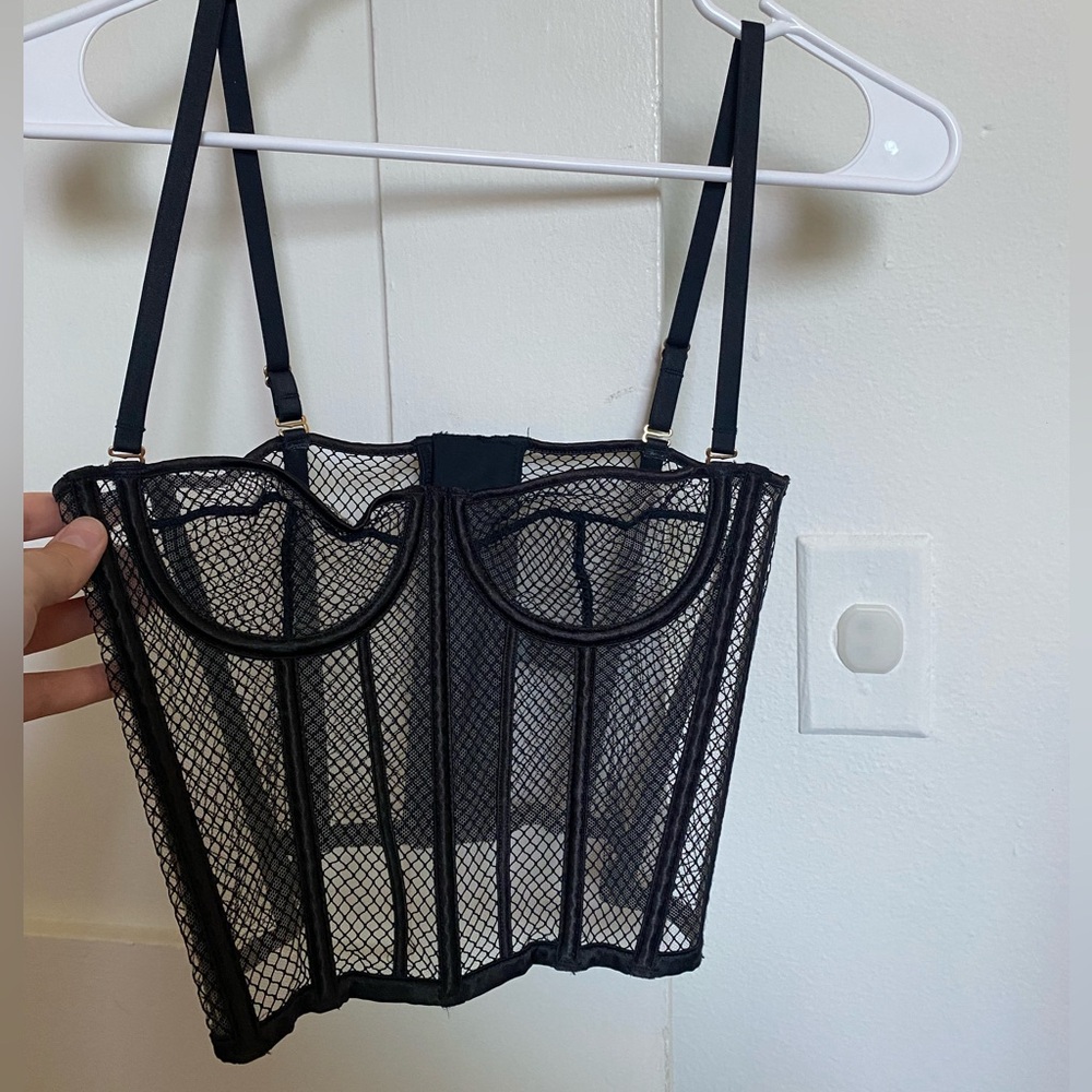 Meshki black corset top